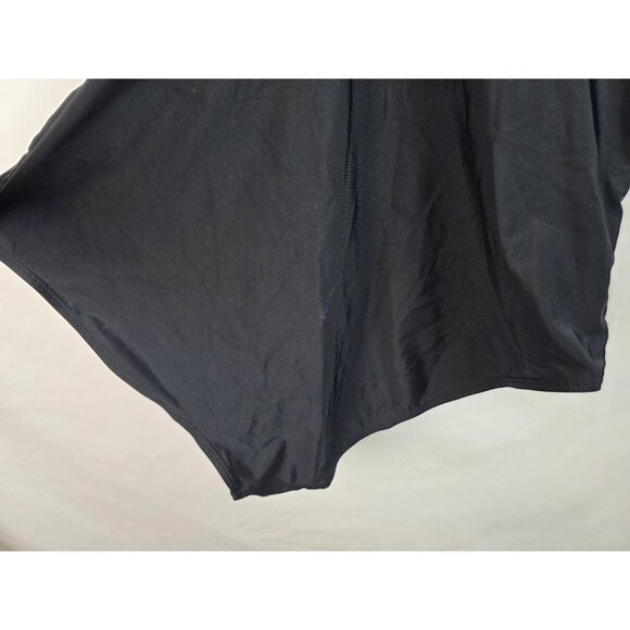 Nicole Miller Women's One Piece Swimsuit Plus Size 1X Black Sheer Swim - Picture 10 of 13